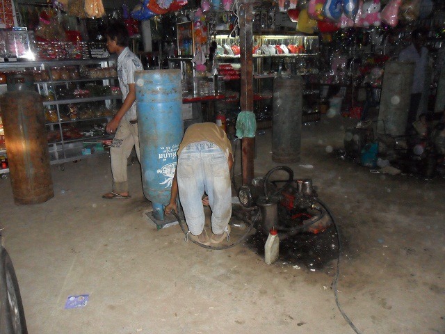 Cambodian gas station